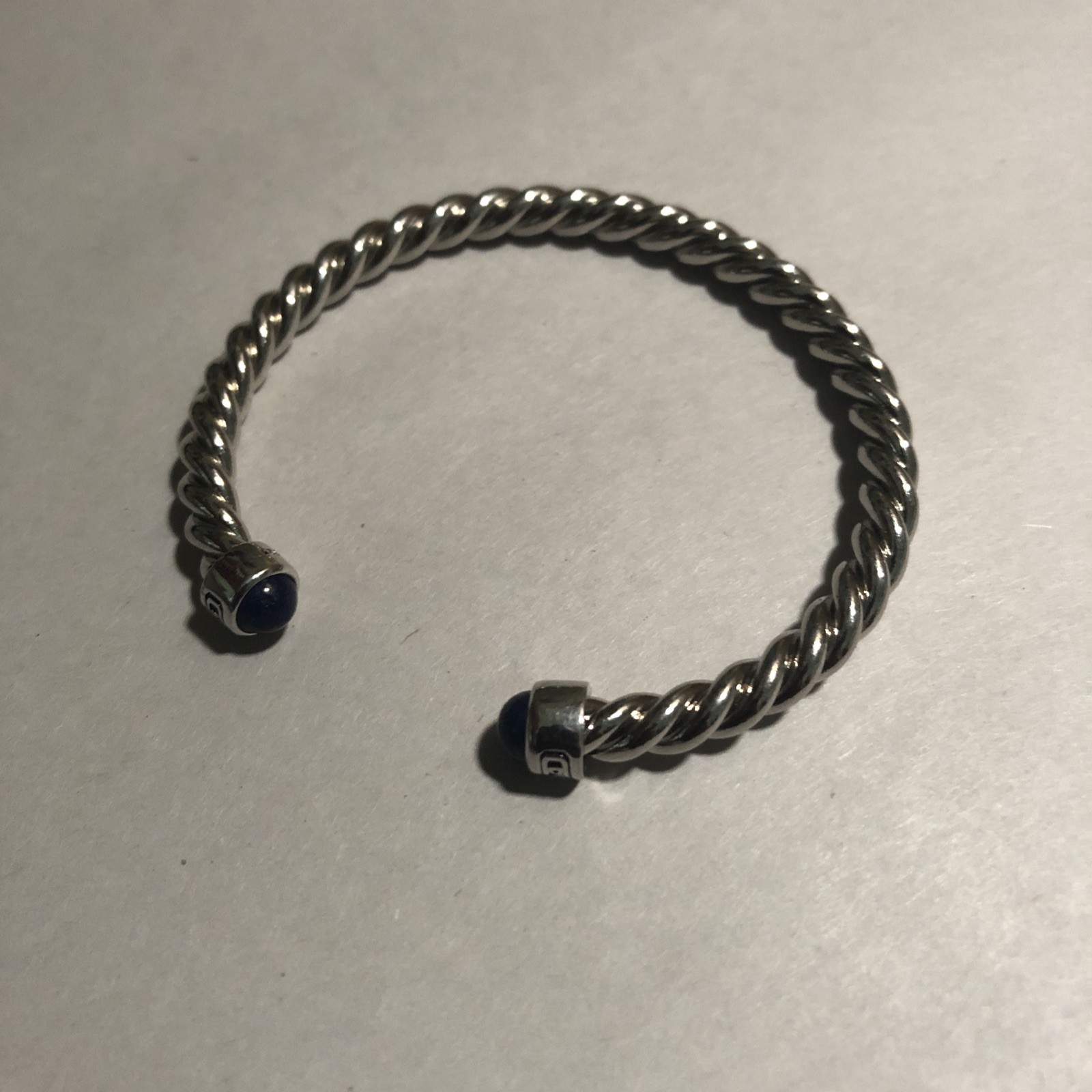 Men’s Vintage Cable Style Sterling Silver cable Bracelet flexable/adjustable