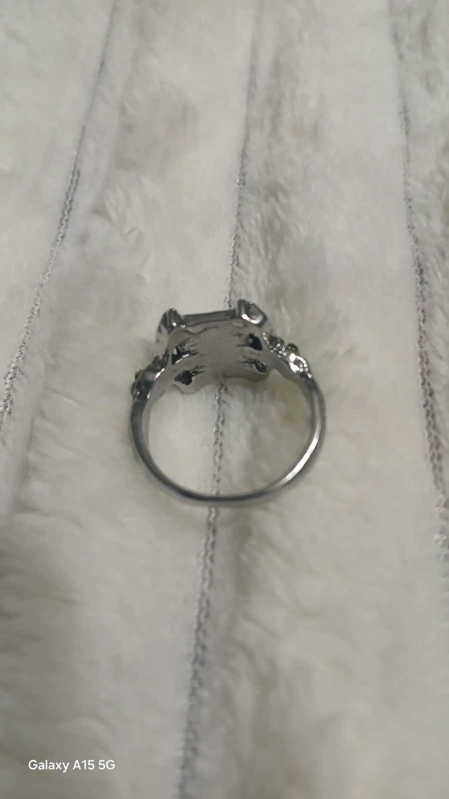 Vintage Bohemian Style Inlay Ring Unisex Zinc Alloy Band Size 6 New