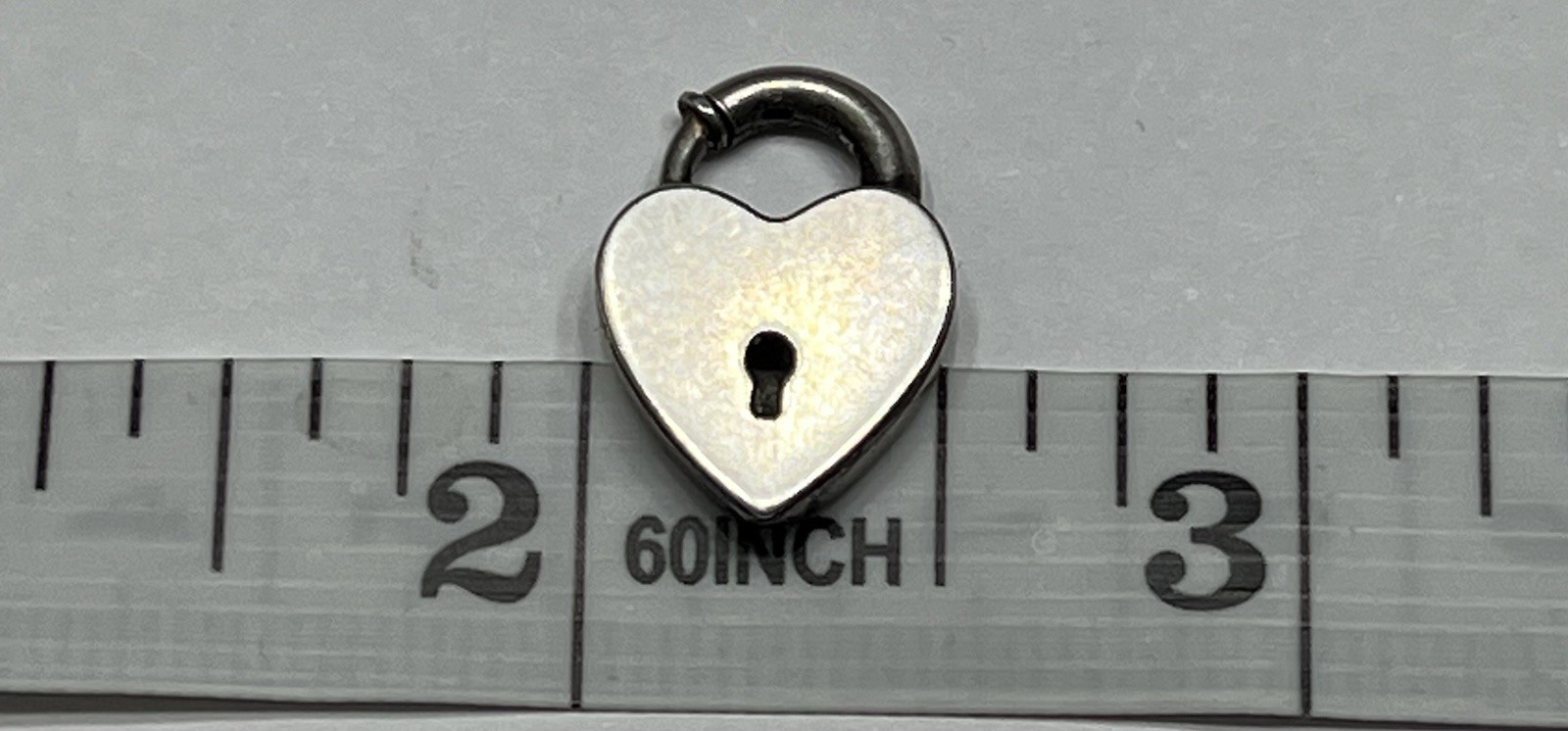 Sterling Silver Heart Locket Charm Pendant Puffy Signed Lampl Vintage Antique US