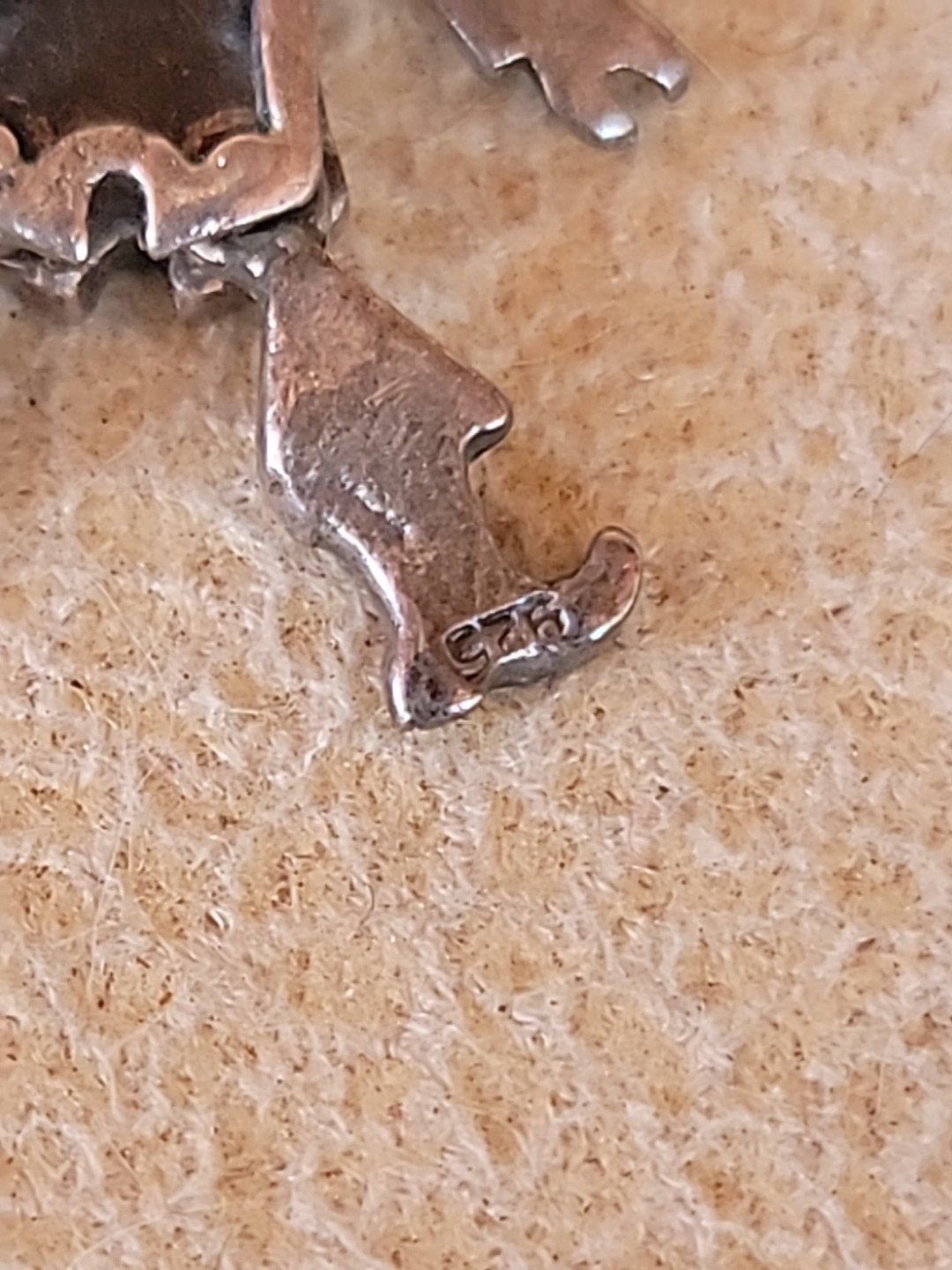 Vintage 925 Sterling Silver Articulating Clown w/Stones Charm Pendant Excellent