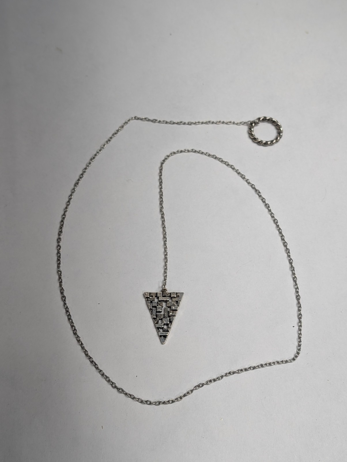 Upside Down Triangle Pendant Choker Necklace Geometric Hipster Chain Charm