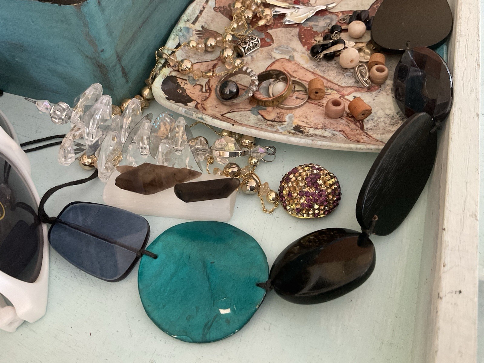 Vintage to modern Jewelry junk drawer Lot Harvest scrap wear repair Fun pieces!