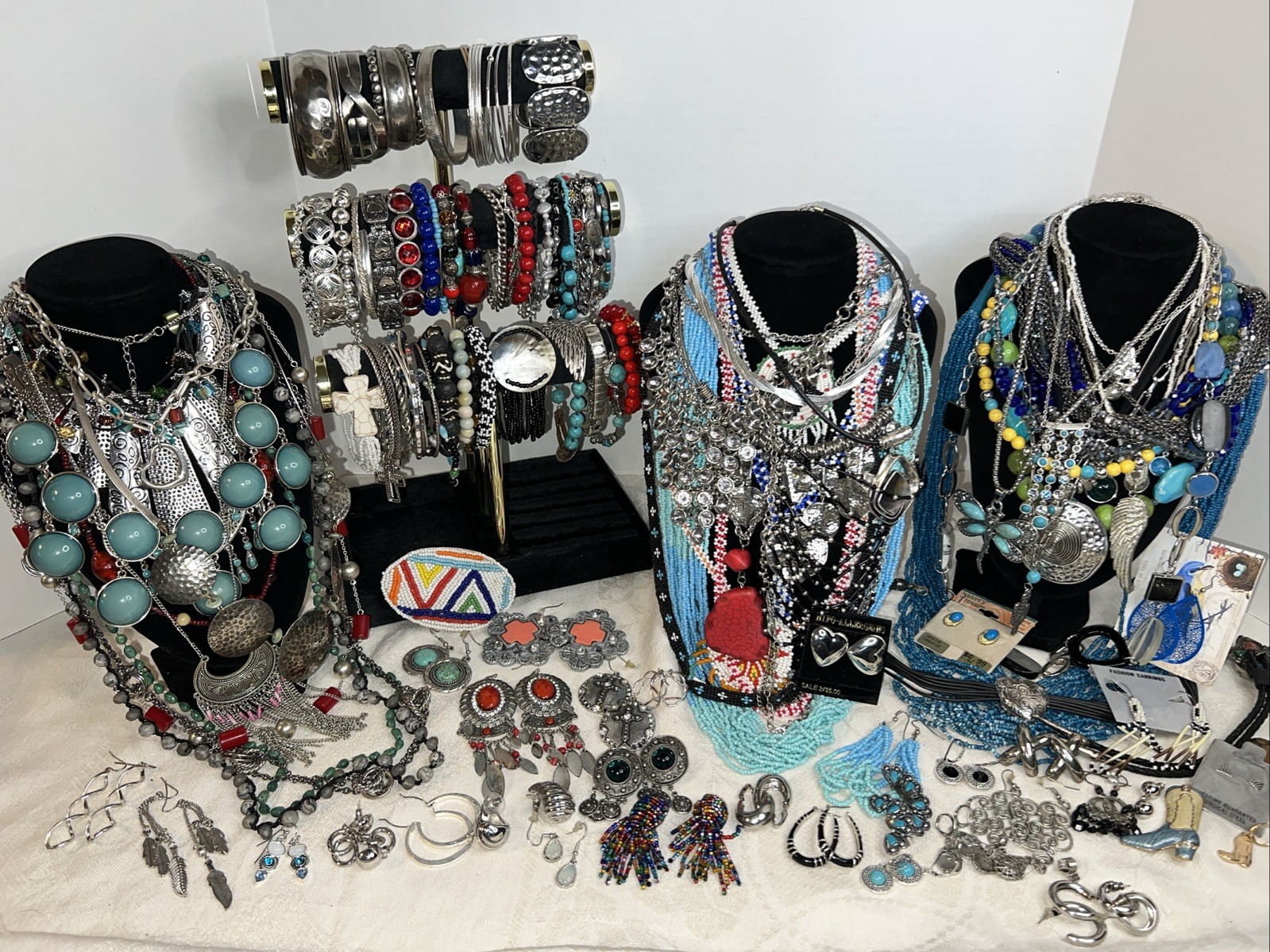 187 PC Boho Southwest Jewelry Lot Western Festival Artisan Statement Y2K