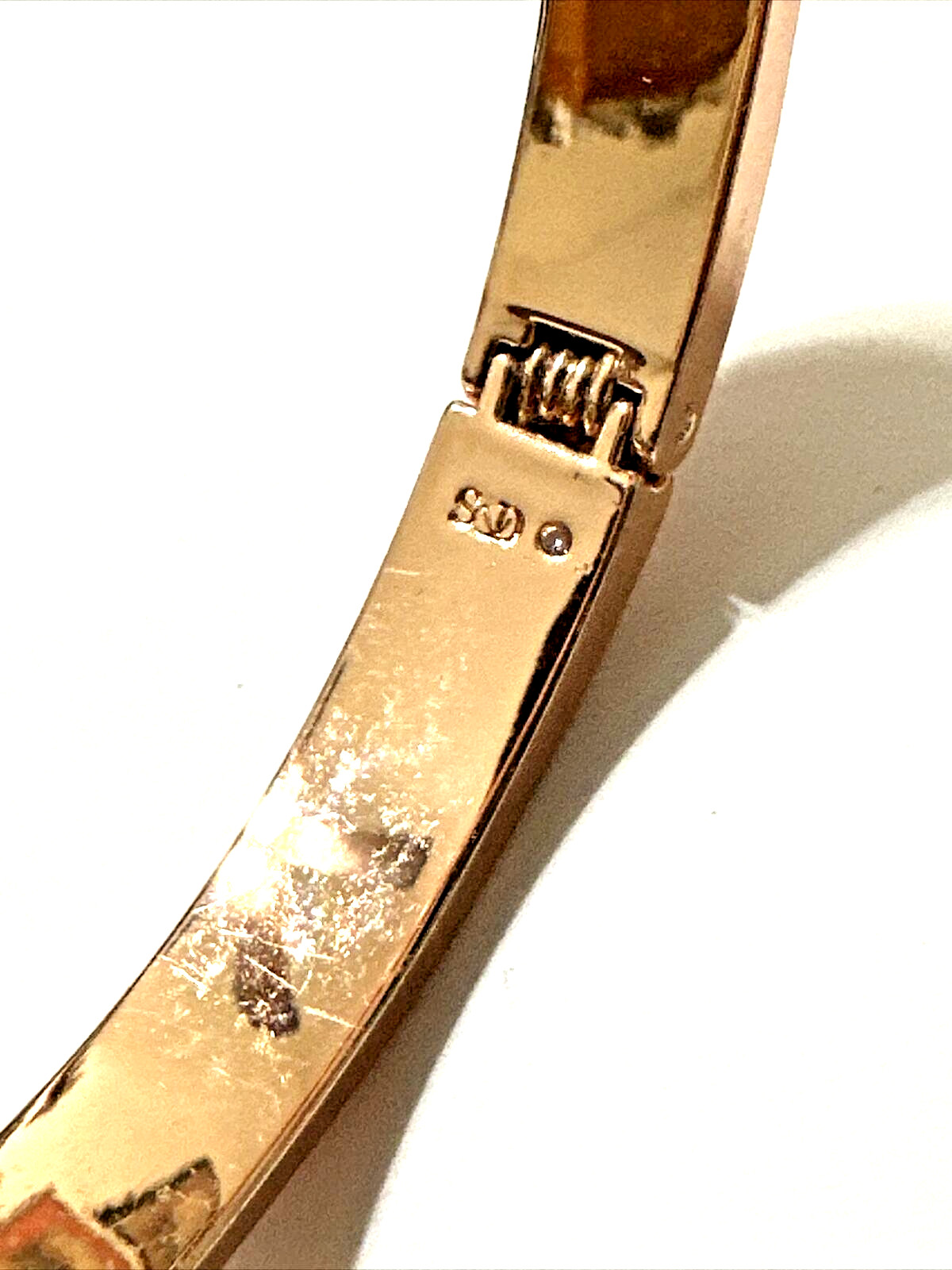 Stella & Dot YOU DO YOU Bangle Bracelet Gold Tone Inspirational Hinged 7″ Signed