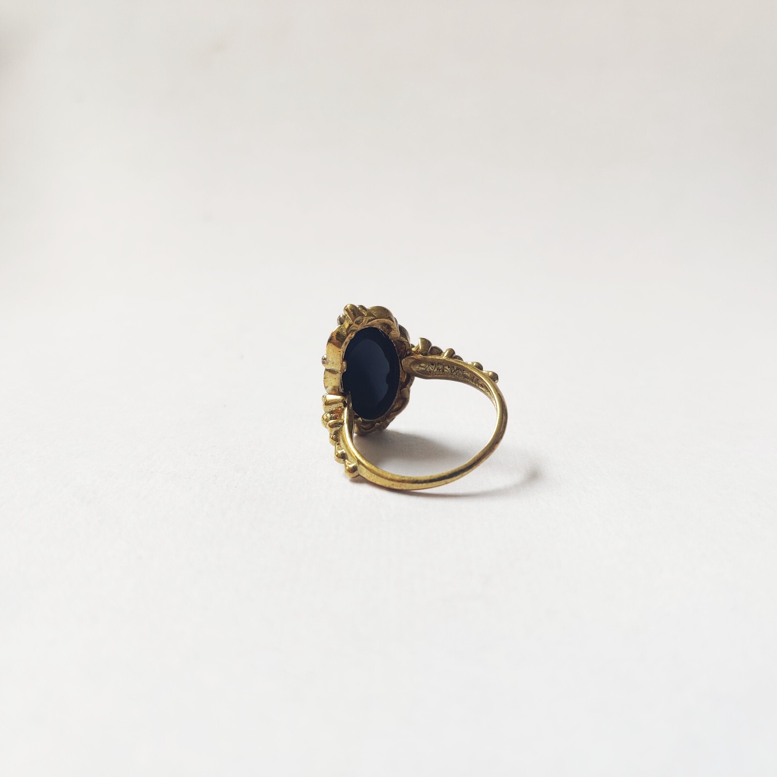 antique 925 silver vintage Victorian art deco handmade black onyx ring best gift