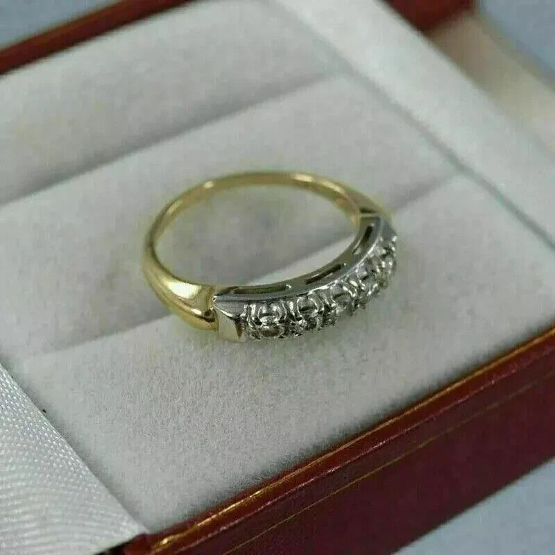 2.2Ct Art Deco Style Lab Created Diamond Engagement Wedding 14K Gold Finish Ring