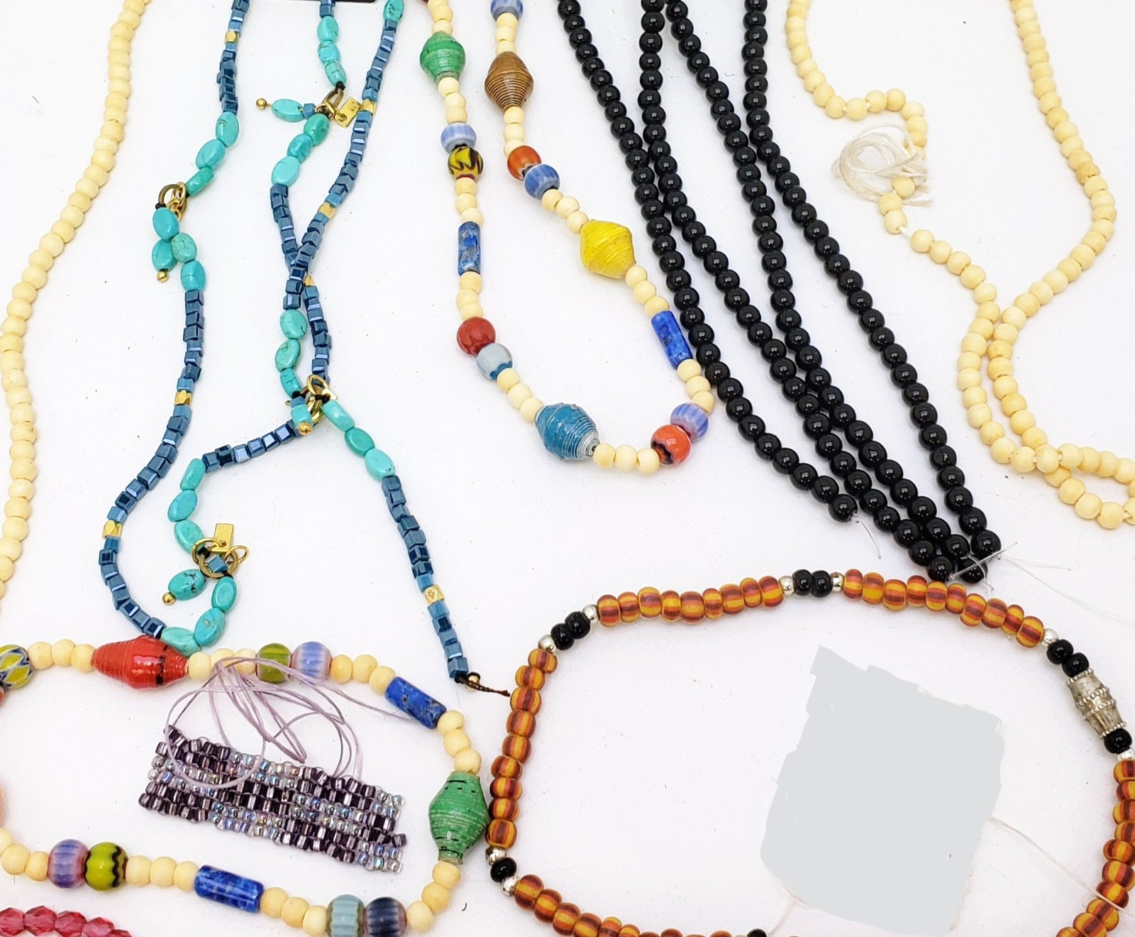 Glass Bead Necklaces Lot Hildie & Jo and Other Beads Plus FREE Beads