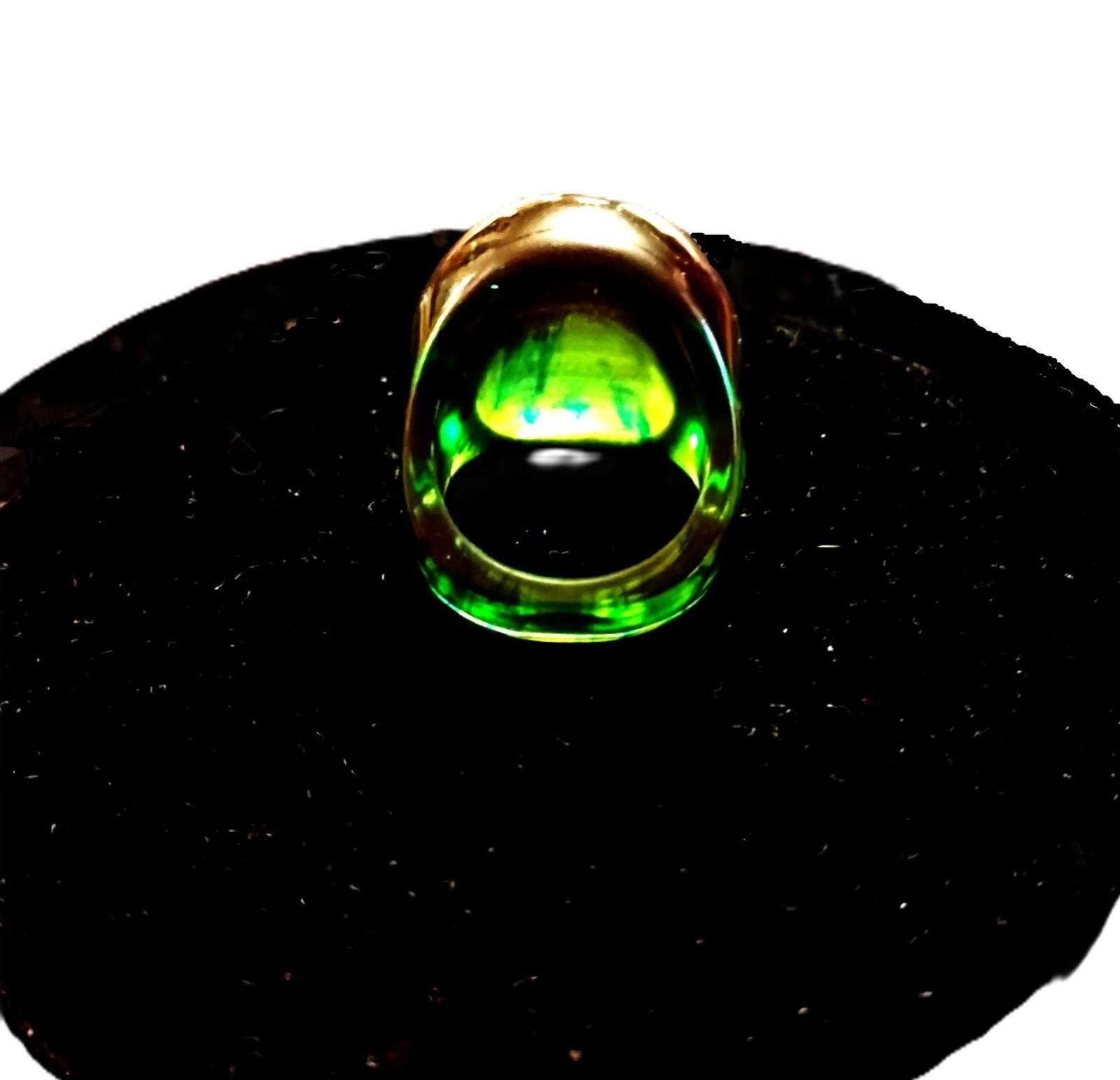 vintage 1960’s Green Lucite Bubble Dome Ring size 8.5