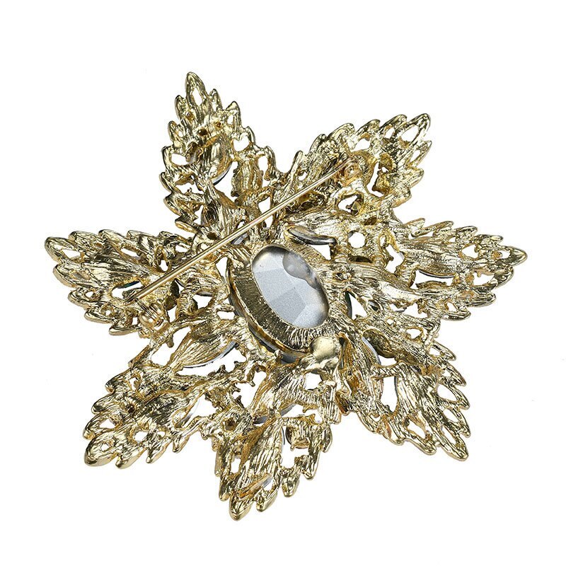 Crystal Brooch Plant Flowers Brooches Luxury Rhinestone Corsage Popular Jewelry
