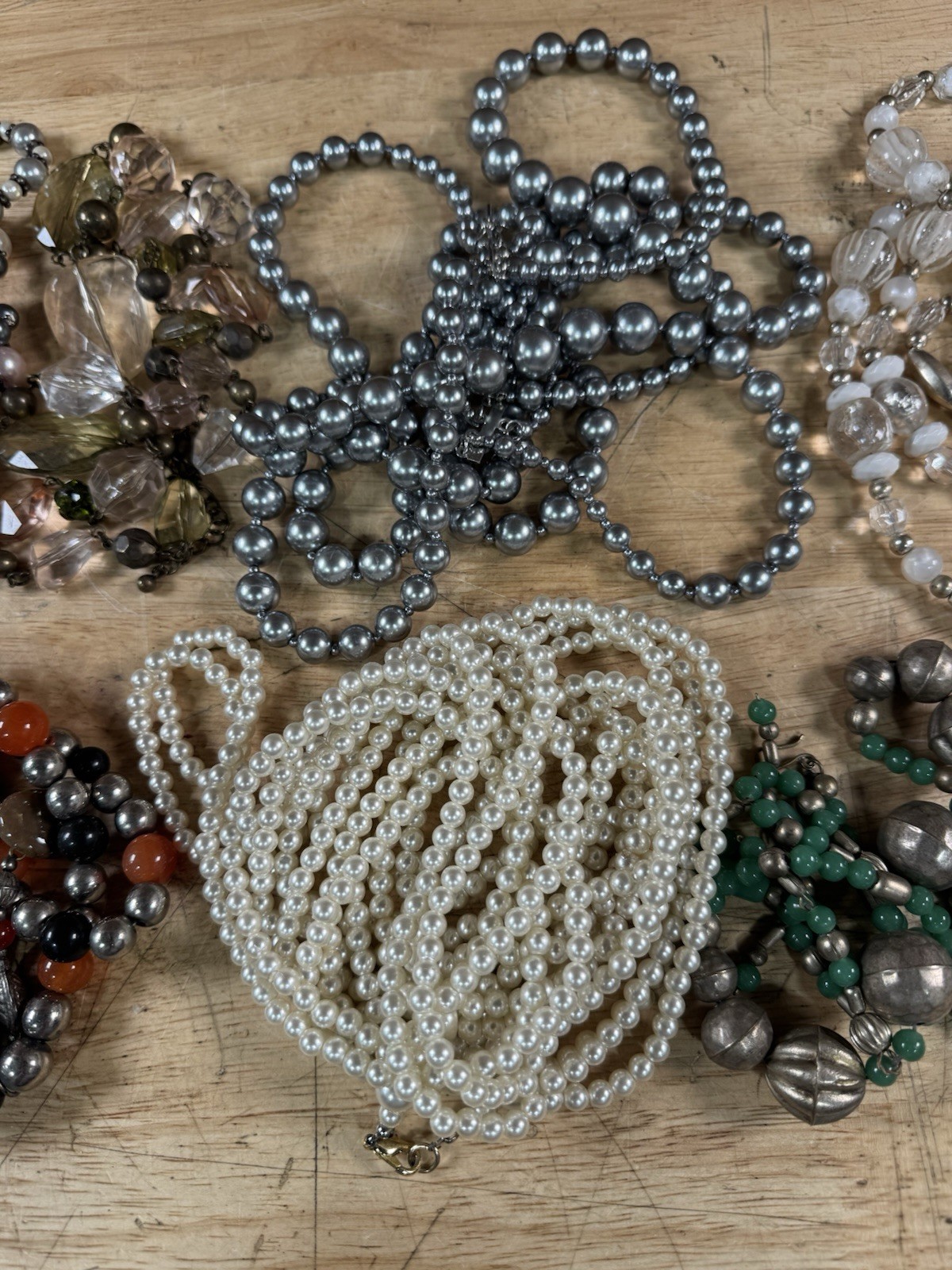 Vintage Estate Fresh Costume Jewelry Lot Of Necklaces And Earrings