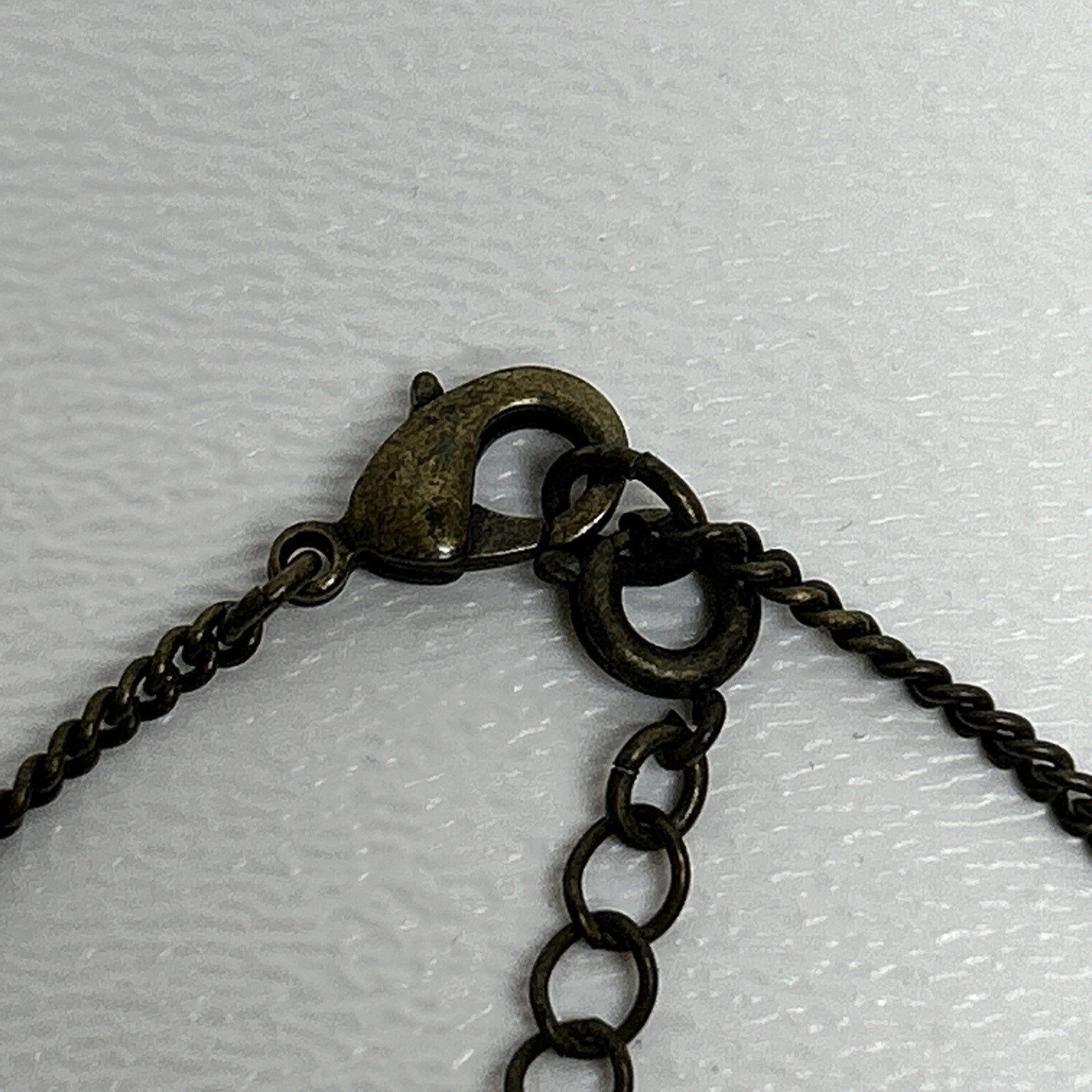 Signed N A Necklace, Single Rhinestone Flower Centerpiece