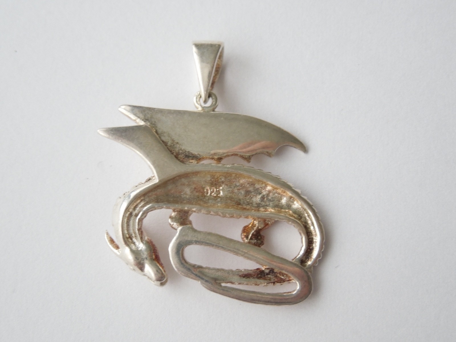 925 Sterling Silver Dragon Pendant 7.2 g/3.2 x 3.2 cm