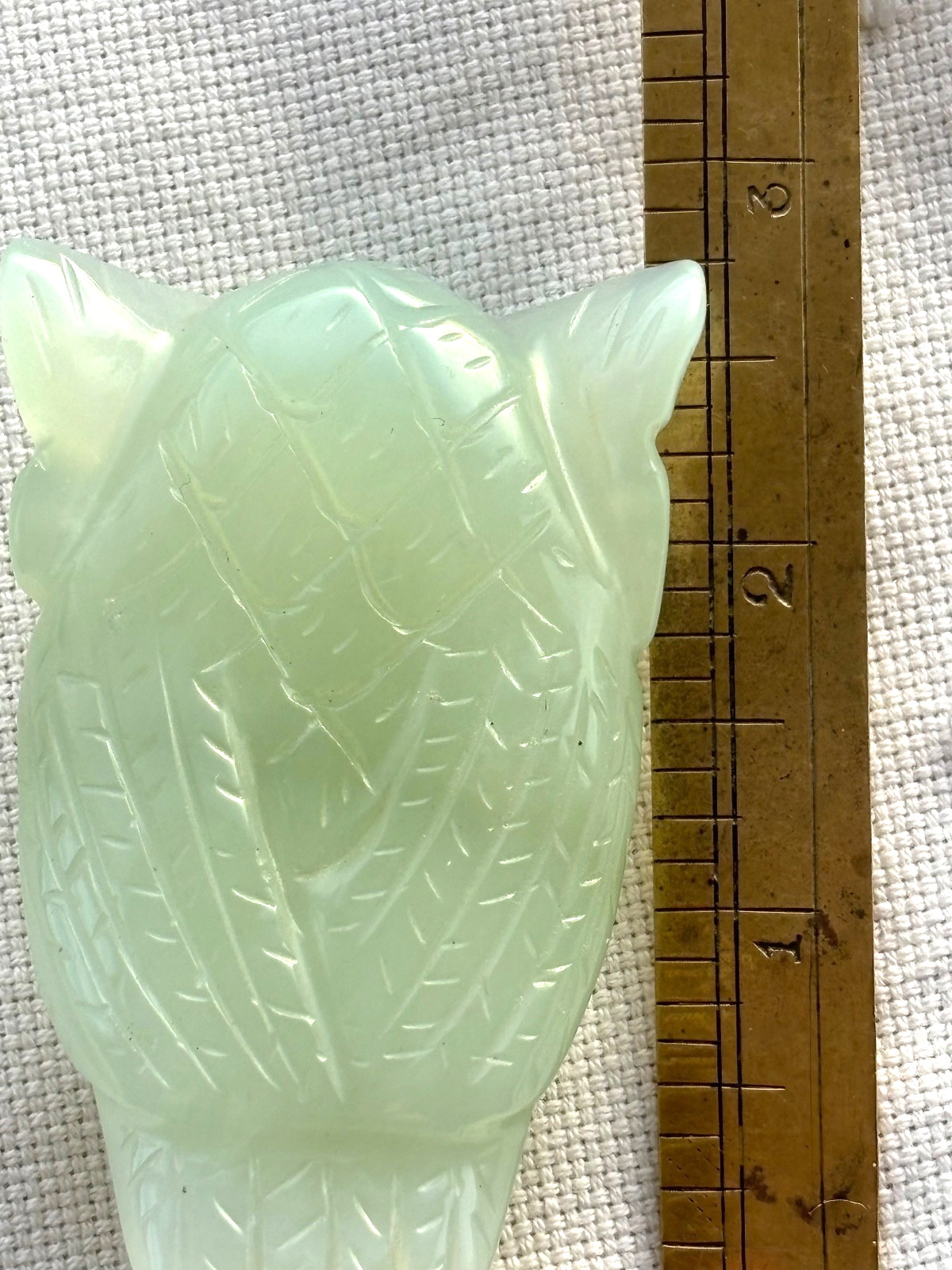 Vintage Rare Original Jade Nephrite Owl Figurine