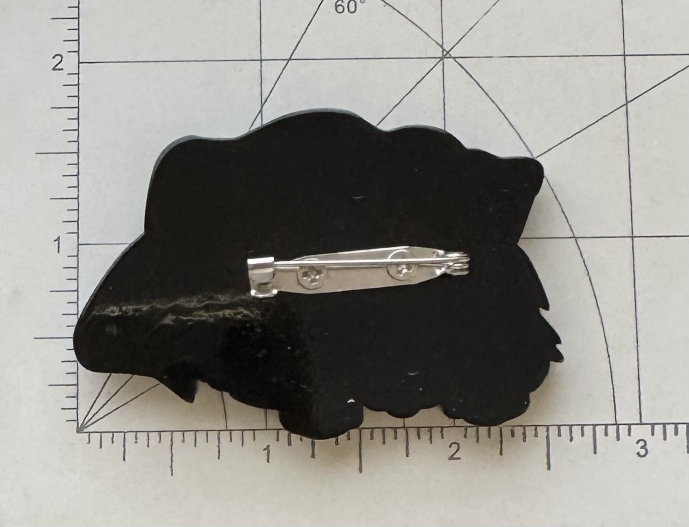 Dog vintage style acrylic brooch pin