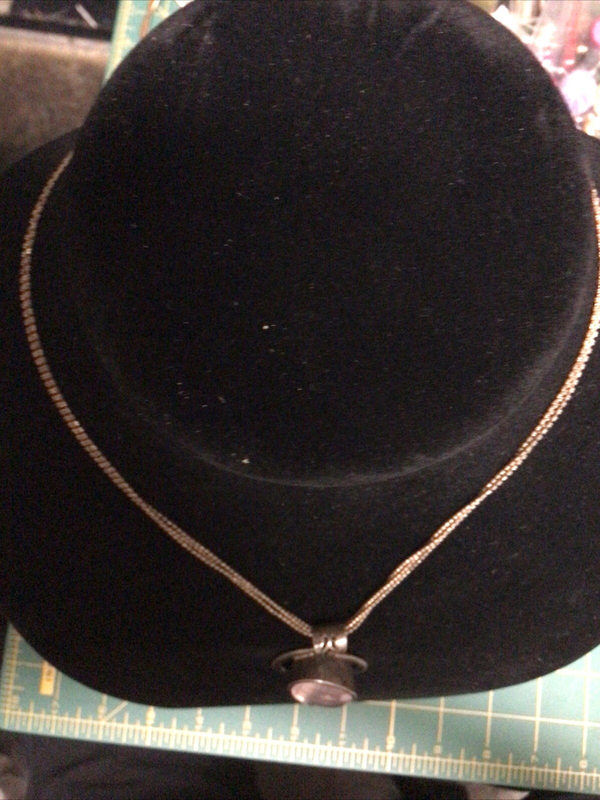 Vintage 925 Real Rose Quartz Pendant W/ VTG DESIGN AGI 925 ITALY Necklace
