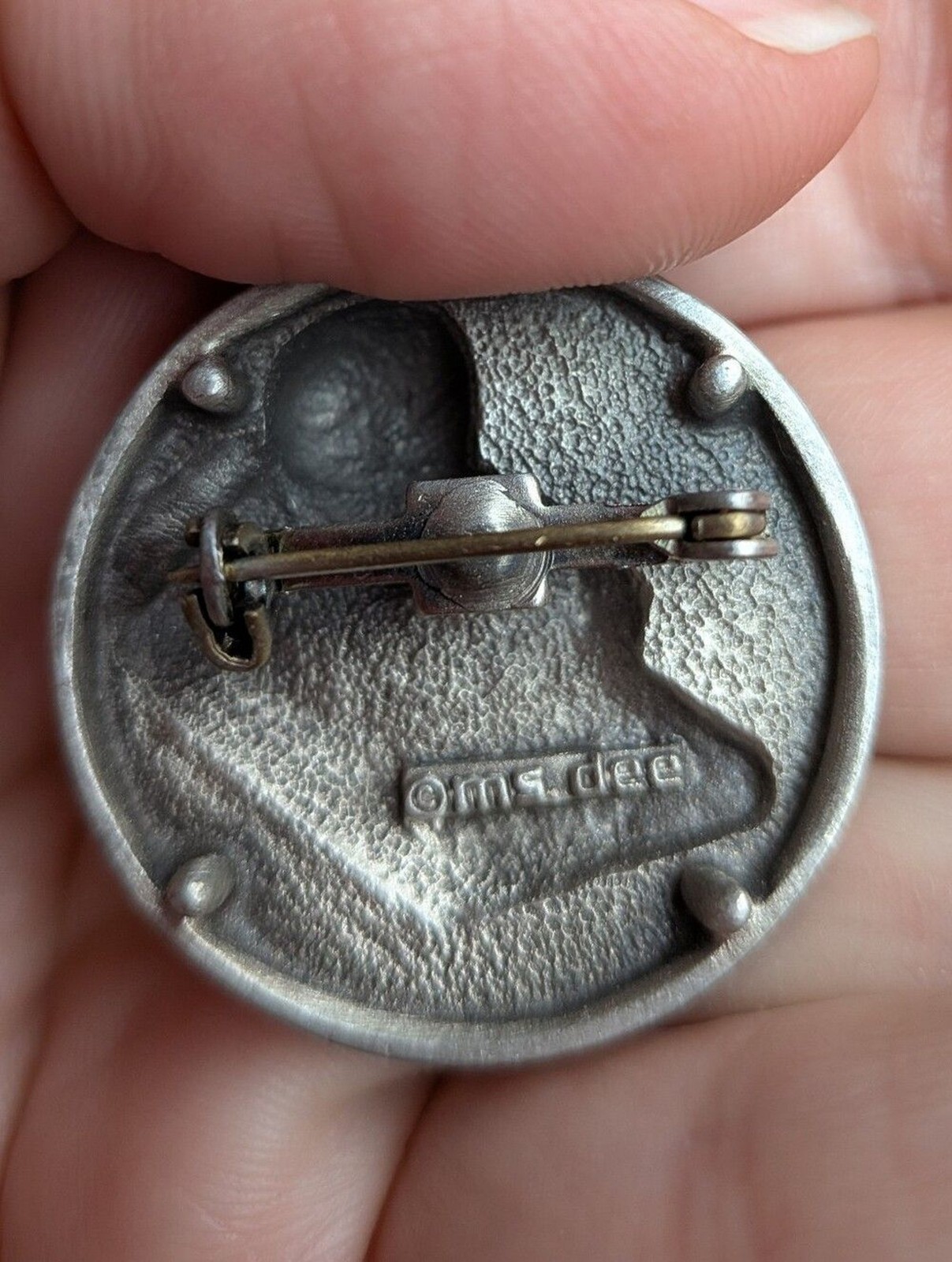 VTG Ms Dee Pewter School Days Trinket Box & Brooch Pin Set Teacher Collectible