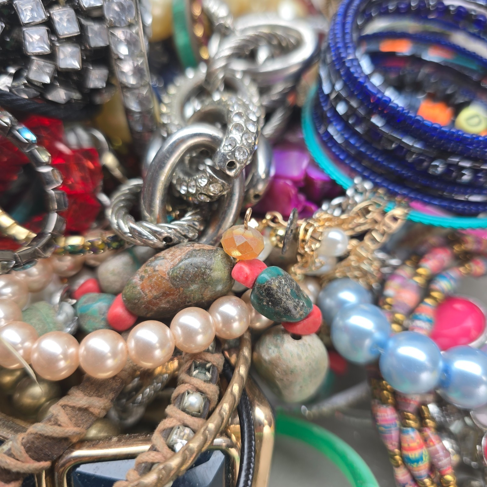 Vintage to Modern Bracelet Lot Wearable Resell 5.66 Pounds