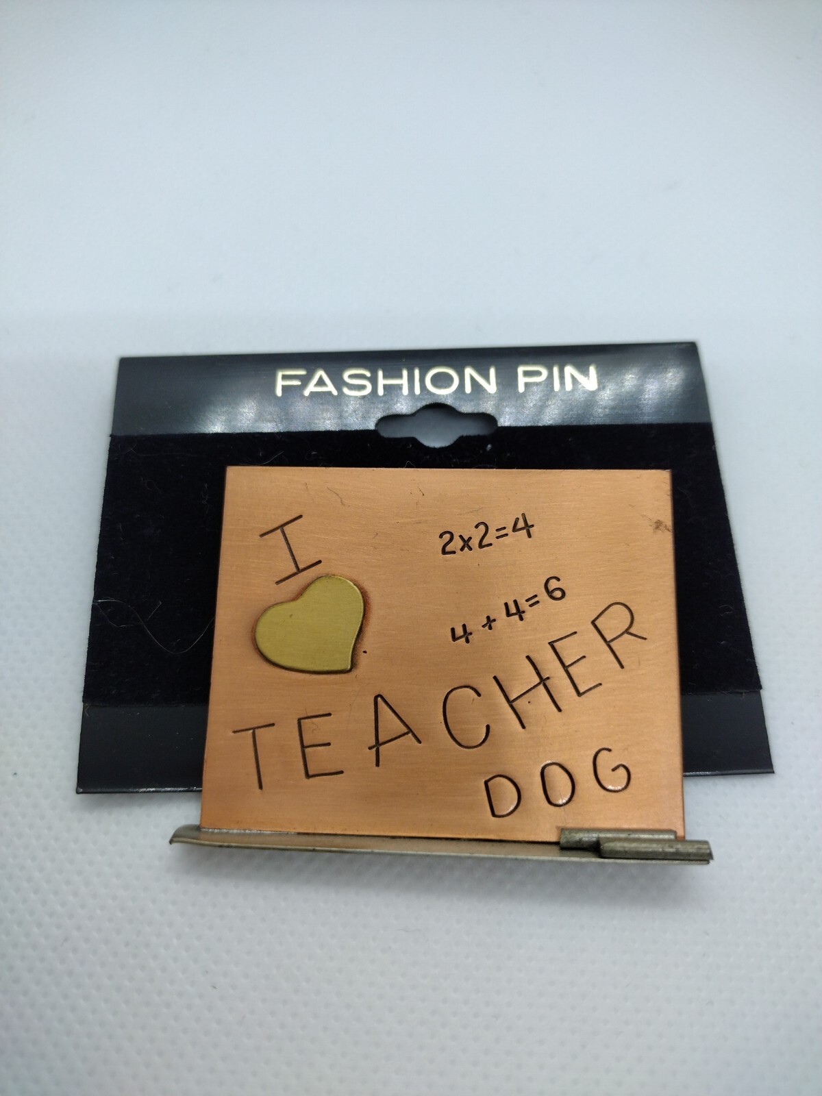 Vintage Brooches I Love Teacher, PTA Kids, Kids Around World Jewelry 3 Toned