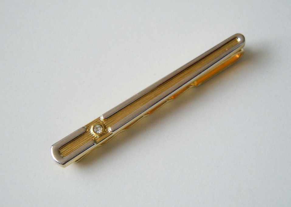 Bicolor Double Tie Clip Holder Clear 7.2 G/5.2 X 0.5 Cm