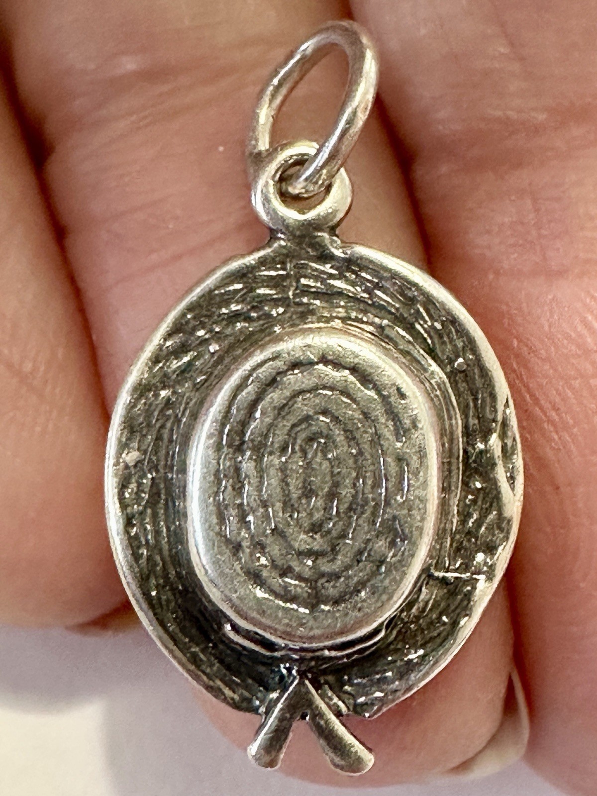 Vintage Brown County Silver Garden Hat Sterling 925 Charm