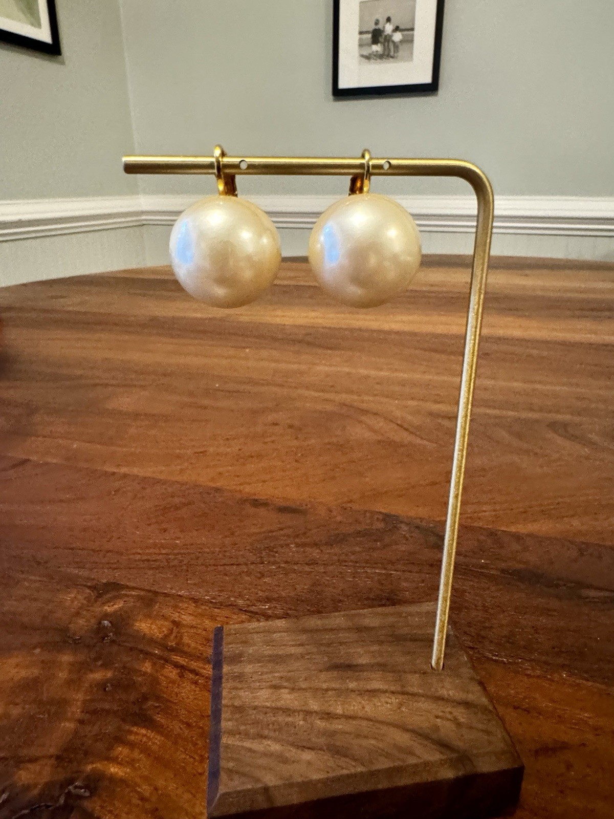 3 Pair Vintage 1980-1990s Clip On Earrings Gold Tone Faux Pearl