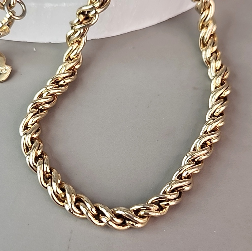 Vintage Christian Dior Rope Chain Necklace 4mm SHORT 15″