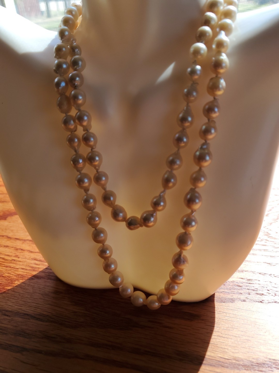 Antique Natural Baroque Salt Water Pearl Necklace