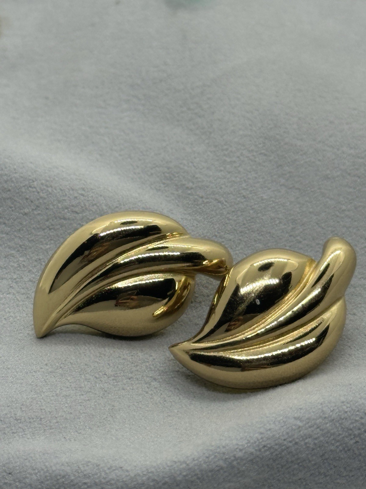 Vintage Christian Dior Leaf Earrings Clip On