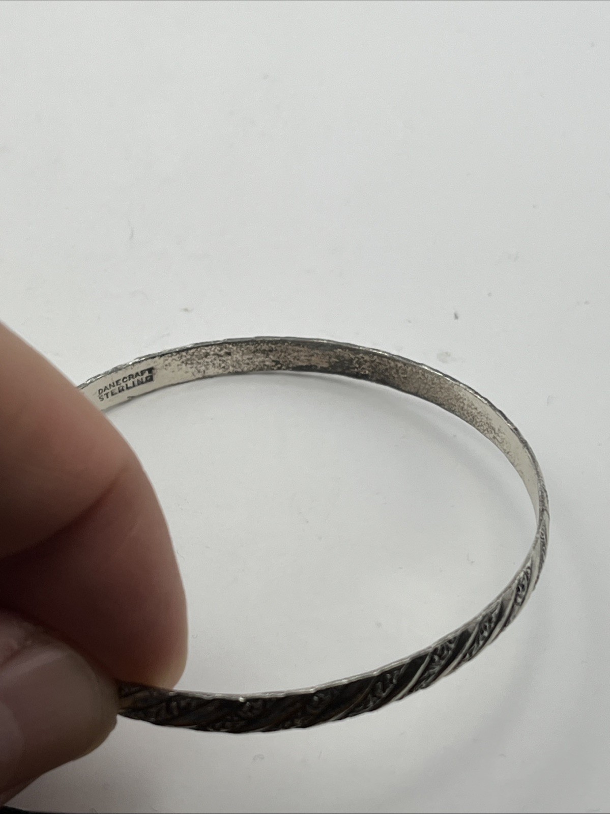 3 Vintage DANECRAFT Sterling Silver Bangle Bracelets -2.5″ Diam 34.1 Grams