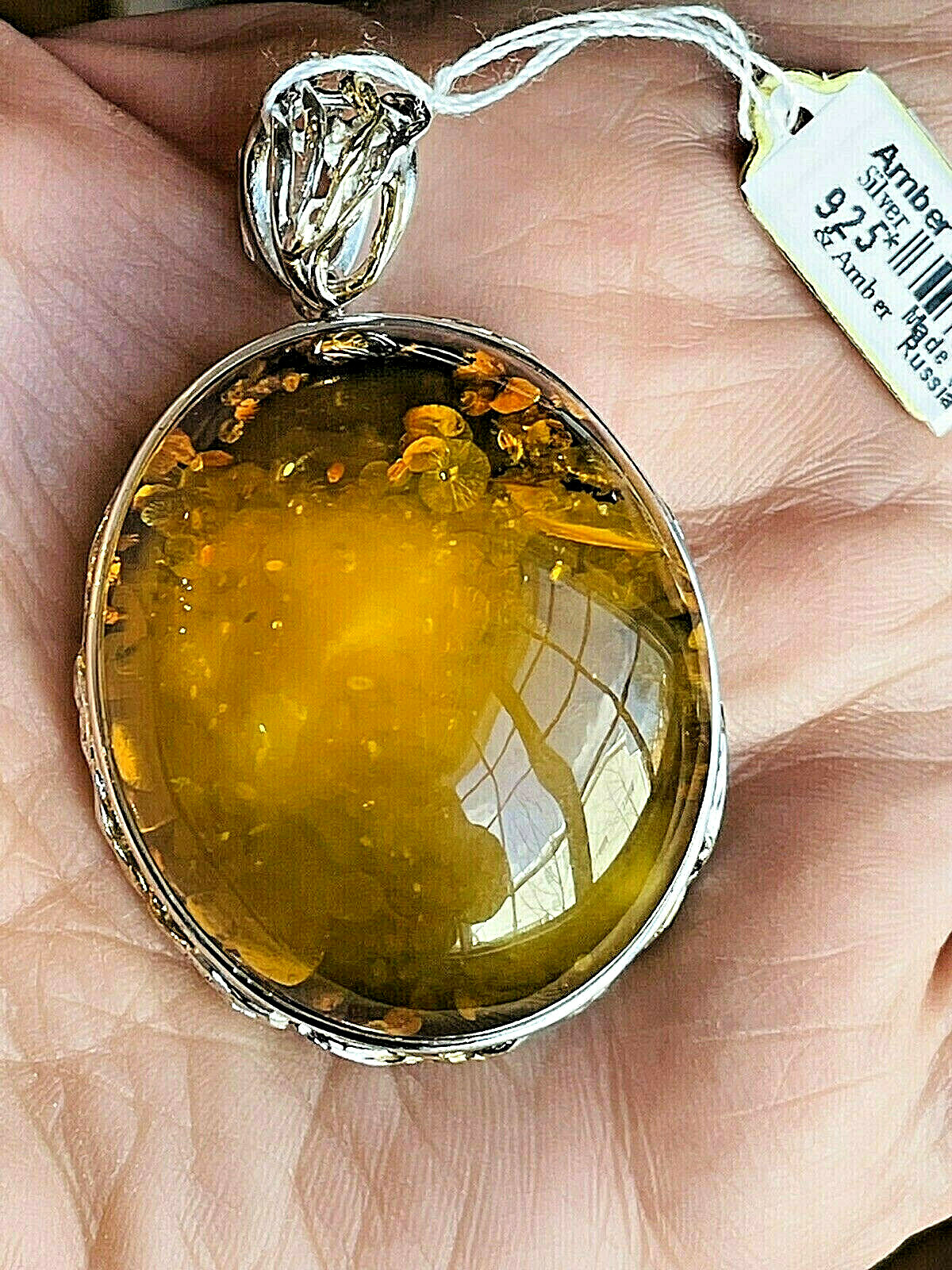 Natural Genuine Russian Baltic Vintage Amber Necklace Egg Yolk Butterscotch 老琥珀