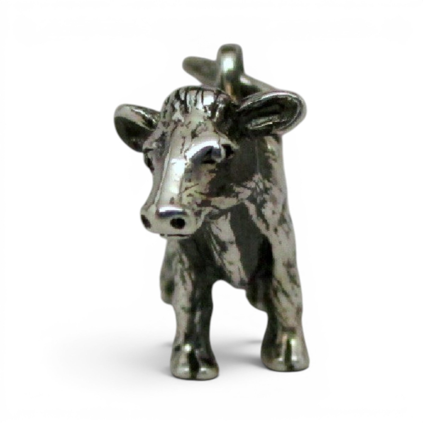 Sterling Silver DAIRY COW Charm for Bracelet PENDANT Farmer Gift MILK Vintage