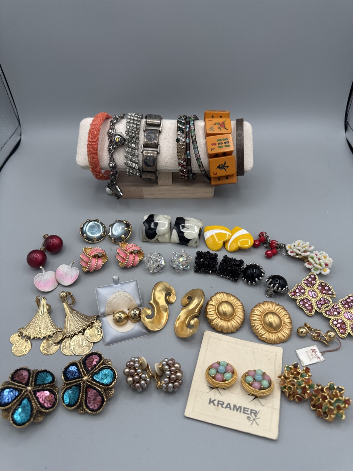 VintageJewelry Lot Designer SomeBrand New Items 9 Bracelets 21 Pairs Earrings