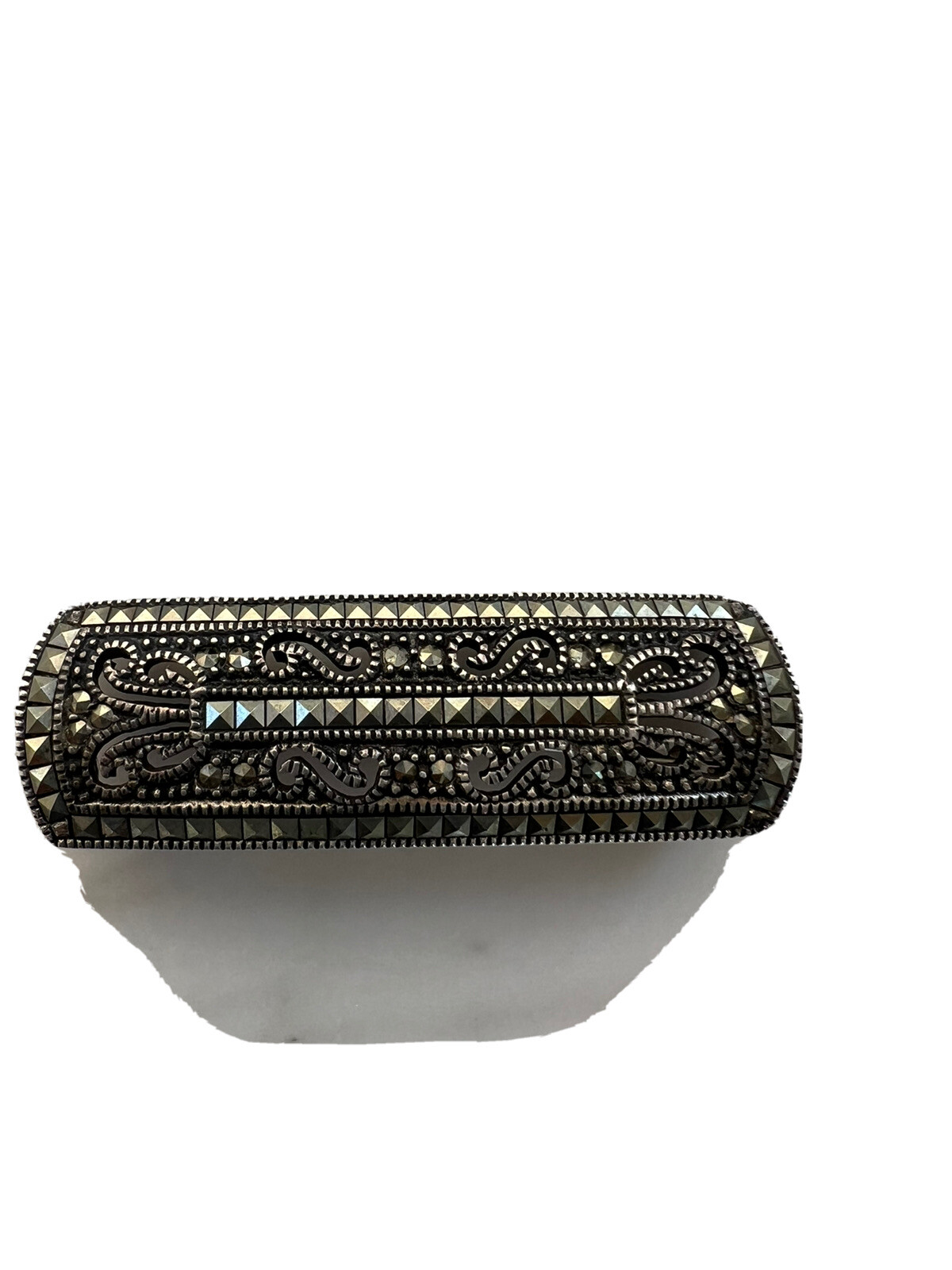 Judith Jack Sterling Bar Marcasite Brooch 2” x .75” sterling…excellent condition