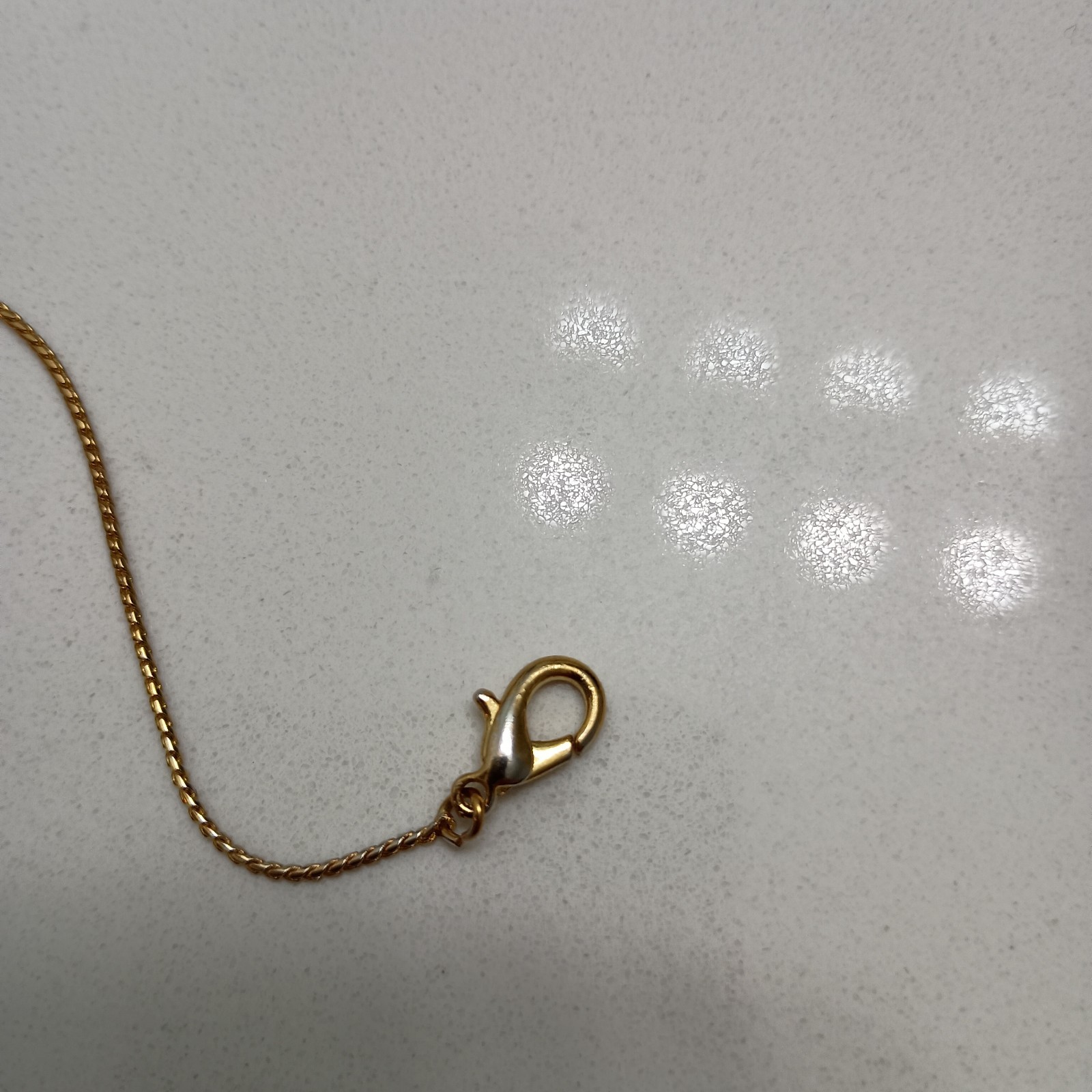 Vintage Necklace Gold Tone Chain And Beads With Faux Pearls 18 To 21 Inches