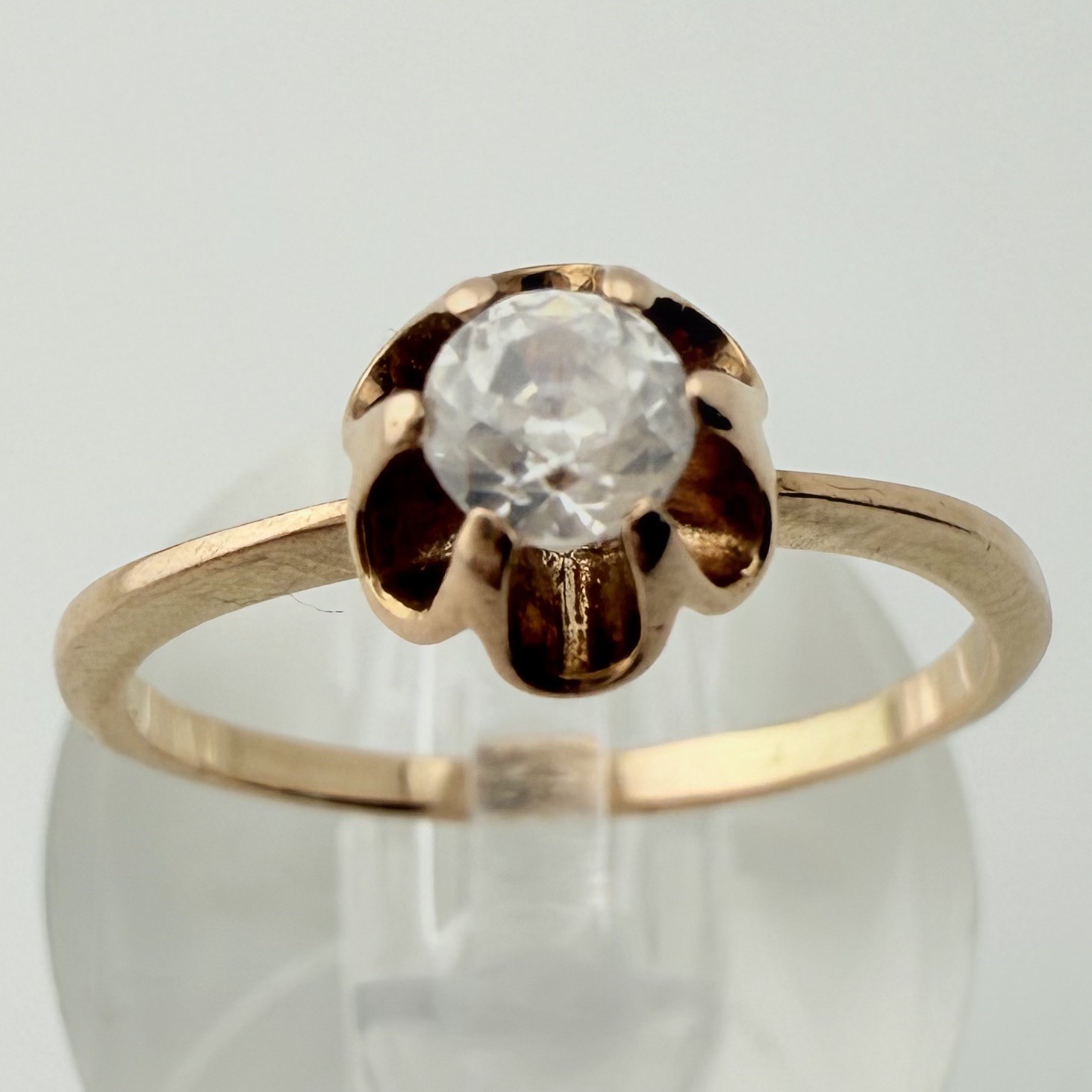 Vintage USSR Women’s Jewelry Ring Gold 583 14K Size 7.5, 2.5g