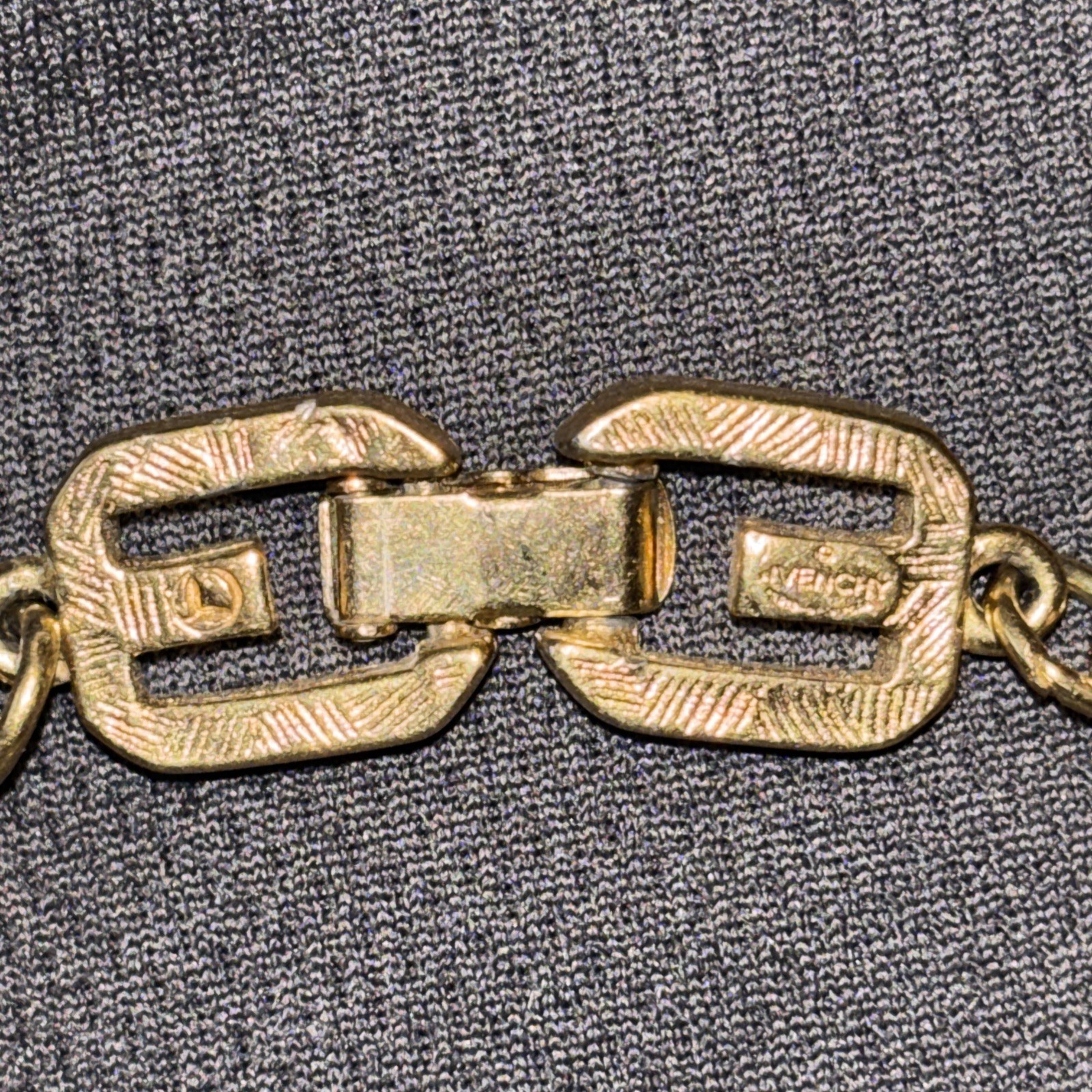 Vintage Givenchy Gold Herringbone Chain Bracelet