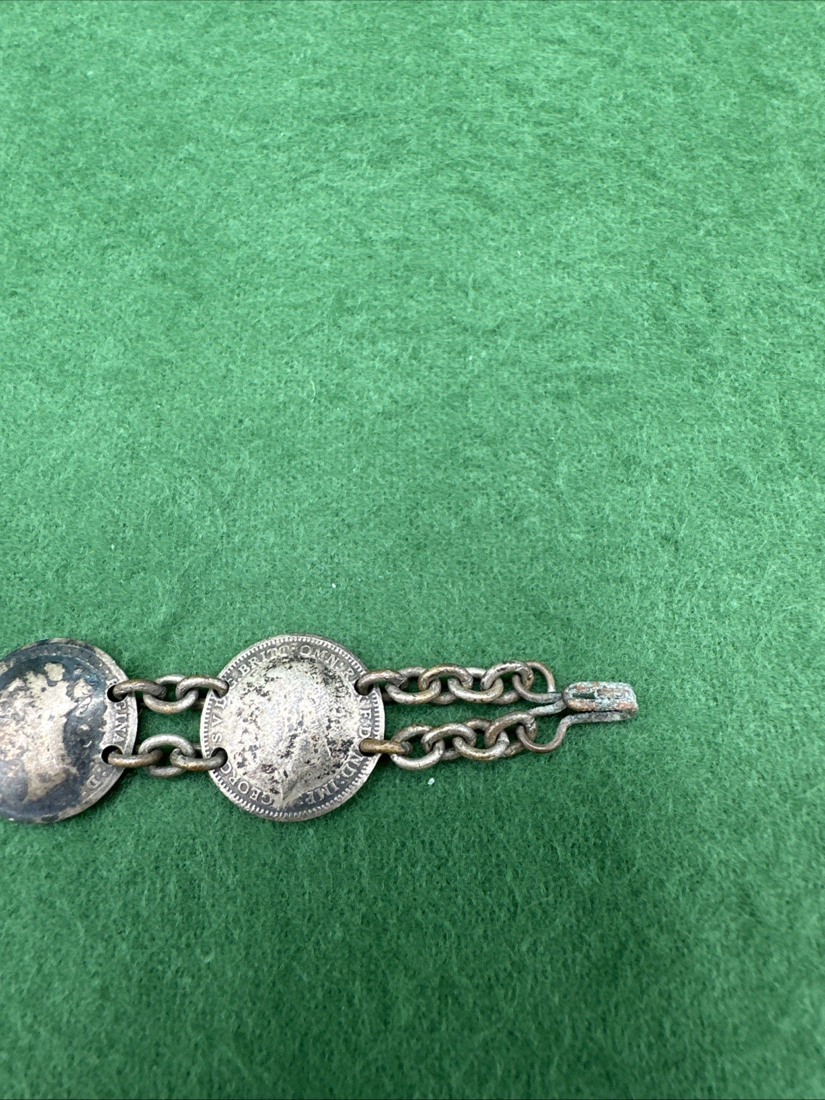 Vintage British Coin Bracelet 1944 Wren Farthing George VI WWII Era