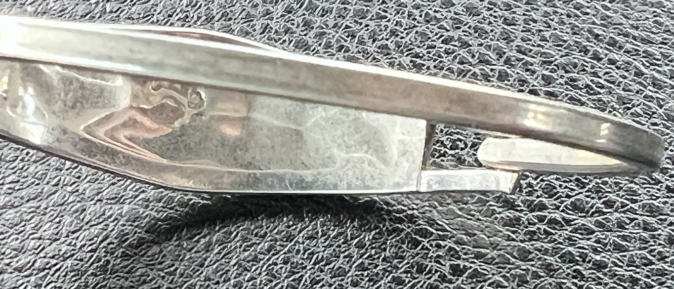 Vintage Silver Cuff Bracelet Alpaca Mexico Pink Floral Hinged Inlay