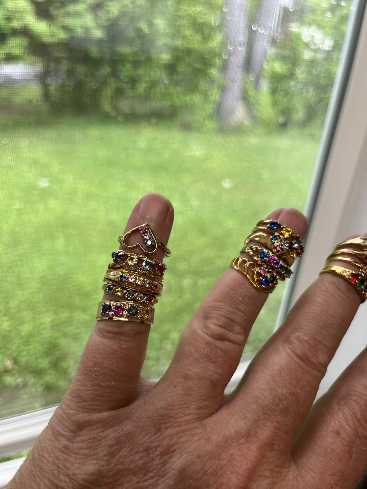 Birthstone Mothers Sample Ring Gold Tone – Lot of 24 – Sold As Is