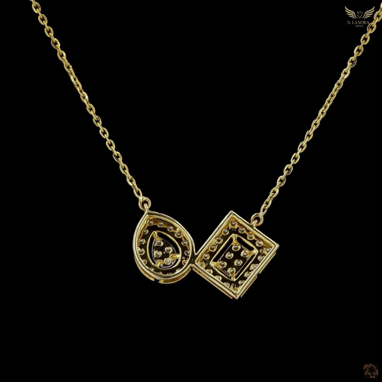 Lab Created Diamond 0.55ct Pendant Necklace Yellow Gold Plated Gift