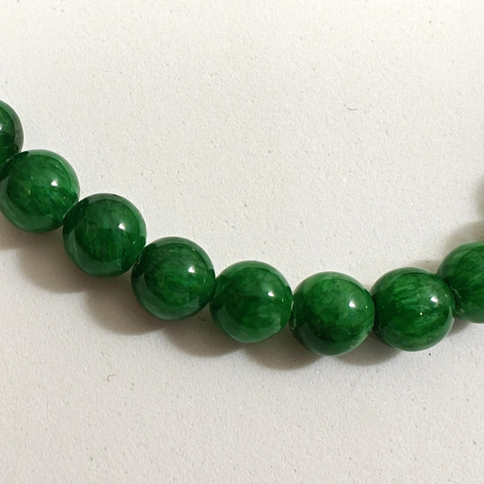 Vintage Lot of Two Beaded Necklaces Green Orange Coral Stones 17″ – 18″ Long