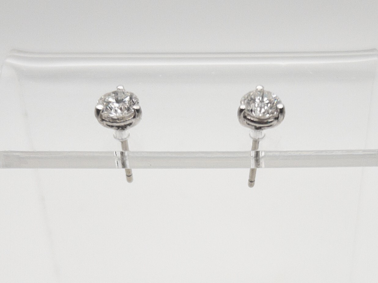$8000 KWIAT 1ct VS G Round TIARA IDEAL CUT Diamond Platinum STUD EARRINGS RARE