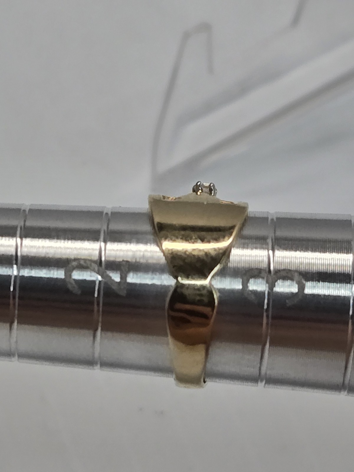 Vintage 14K Yellow Gold & Diamond Baby Ring Size 2.5 Initial X Signet Band 1.6g