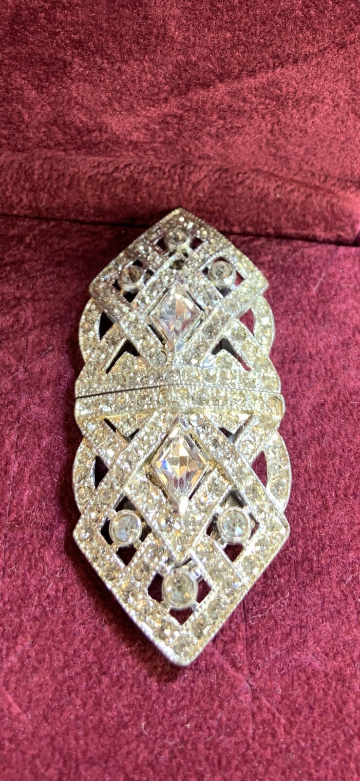 Antique Fur Pin Or Brooch, 1950s, Rhinestones Assorted Sizes ,pat # 2144215