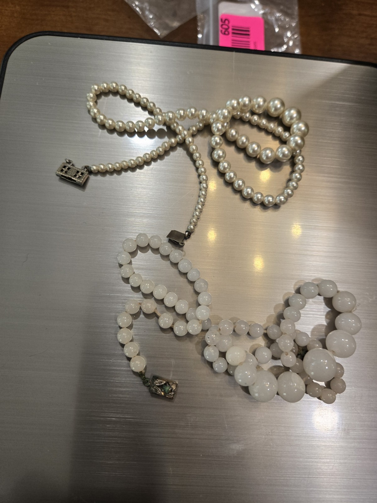 Antique all Natural Pearl Necklace strand 17″ Every Pearl Is different