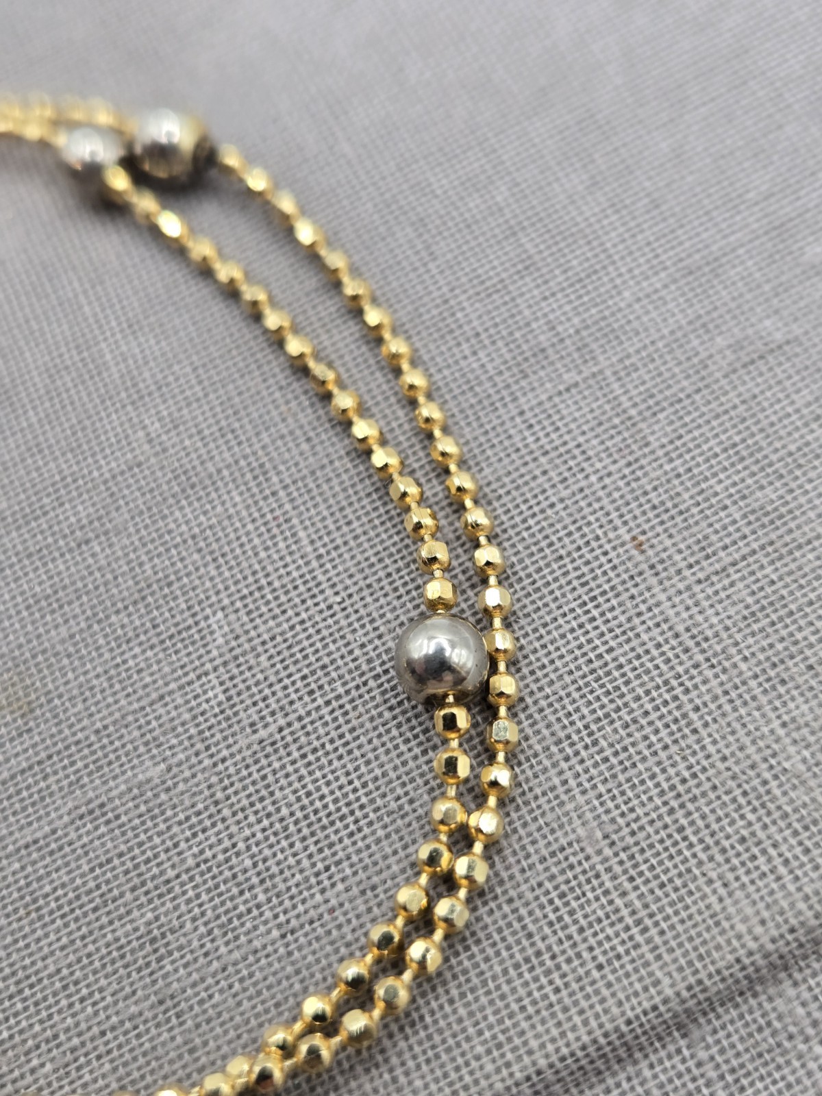 Gold Ball Chain Bracelet Vintage Dainty Delicate 7.25-7.75″ Star Charm Celestial