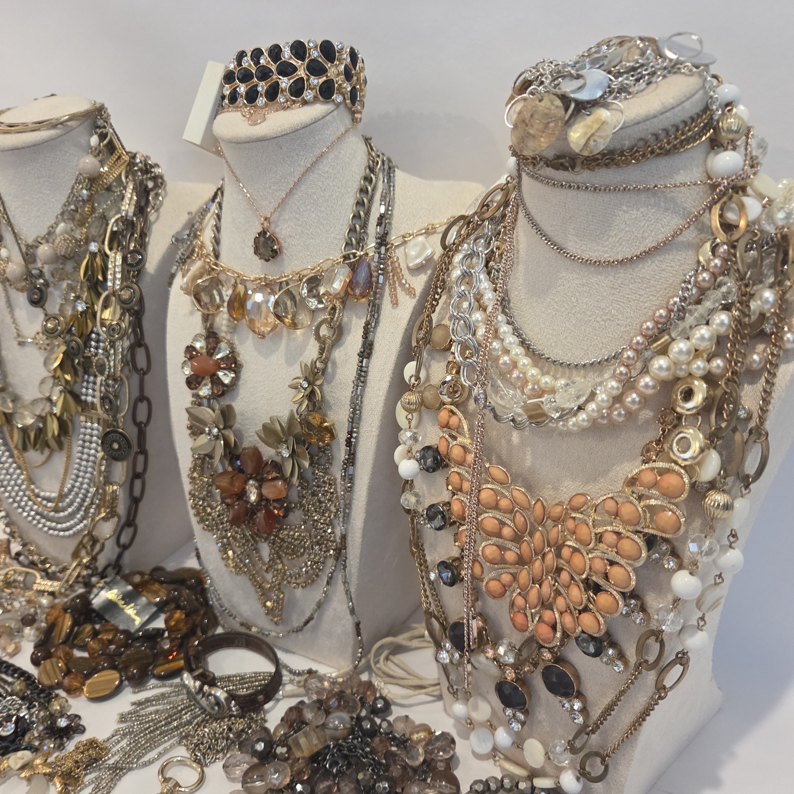 Large Lot of Signed Designer Costume Jewelry 42 Items 5.5 Lbs Cookie Lee Chico’s