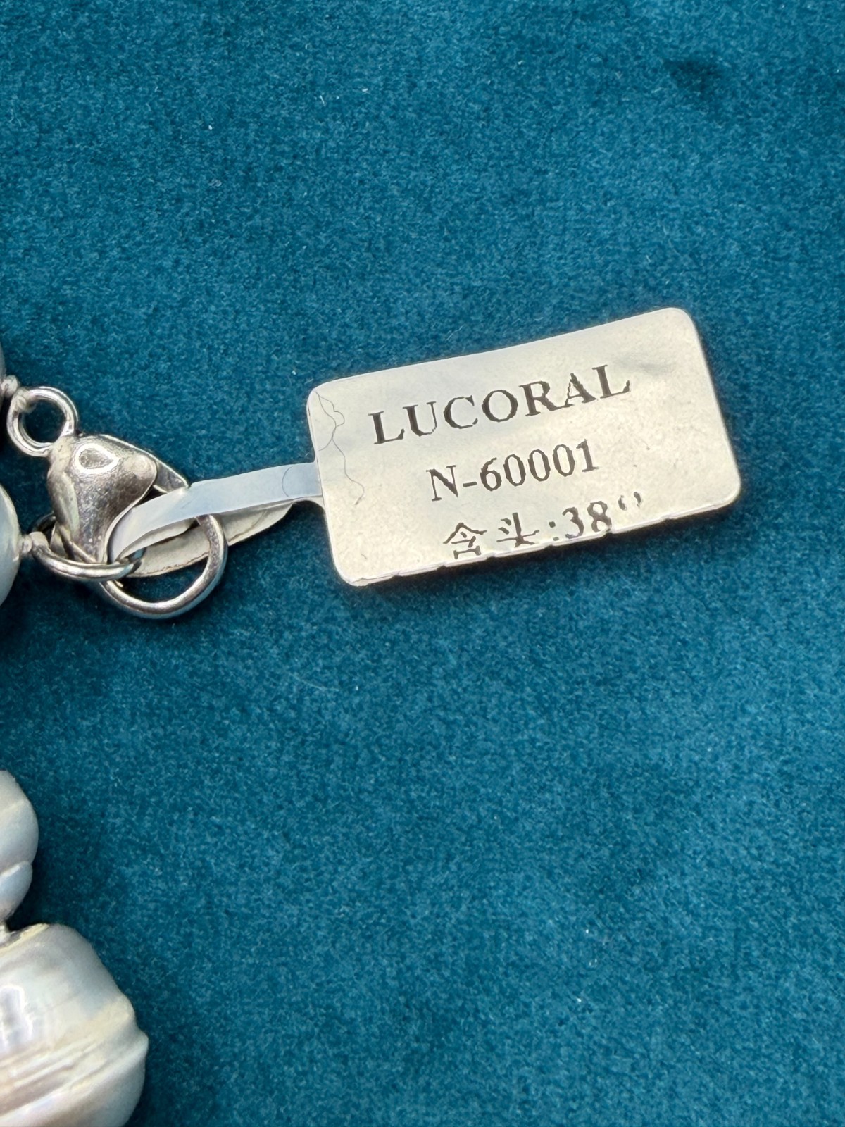 Lucoral Baroque Freshwater Pearl Necklace Gray 11mm 925 Clasp 38″