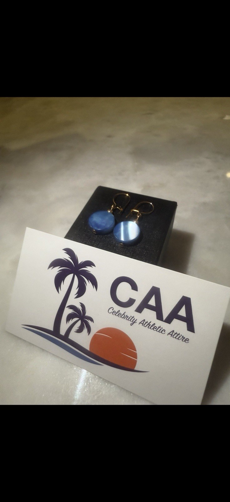 Blue Mother of Pearl GF Earrings