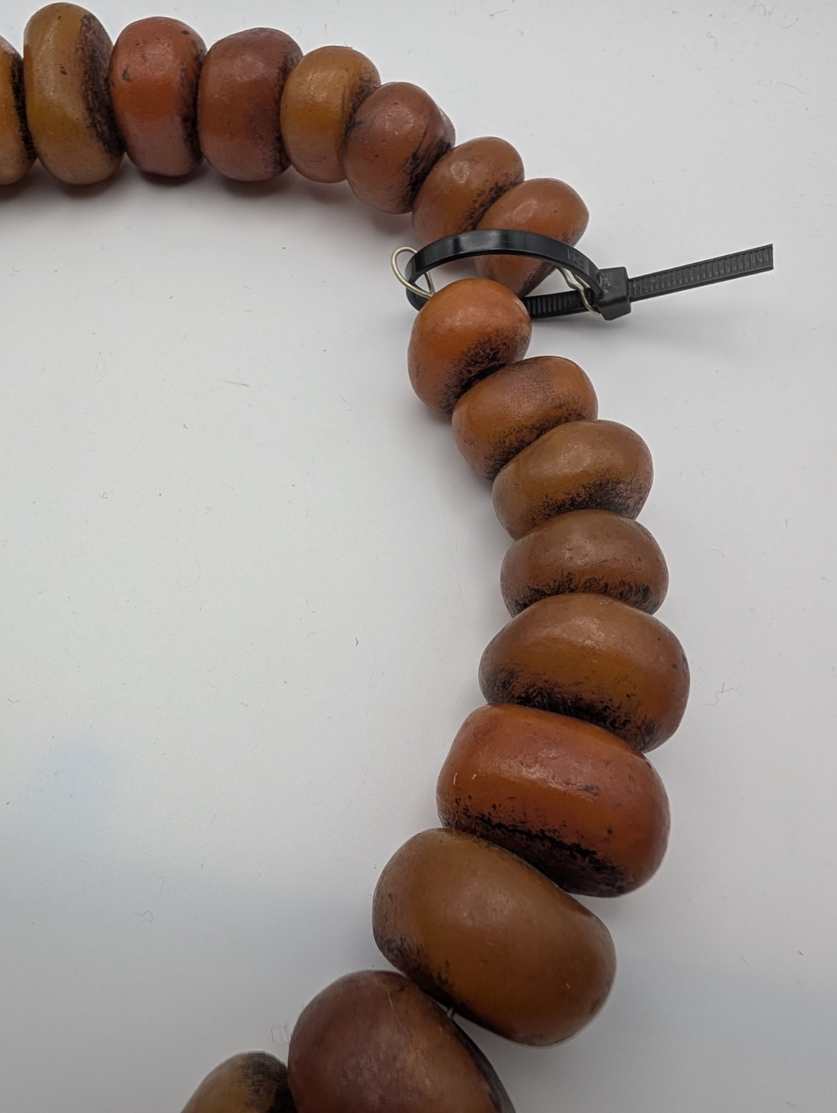 Vintage Moroccan Style Resin Bead Necklace – Large Enamel Focal Bead